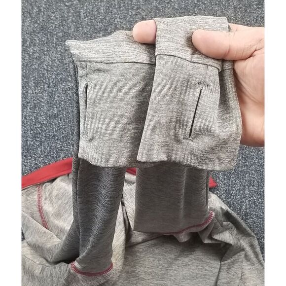 Oklahoma Sooners Quarter Zip Shirt Women's XXL Gray Thumb Holster Pullover NCAA - Picture 8 of 9